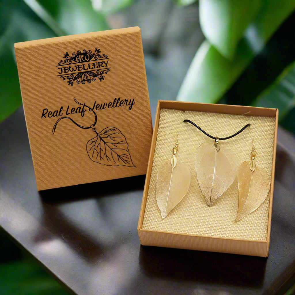 Necklace & Earring Leaf Gift Set