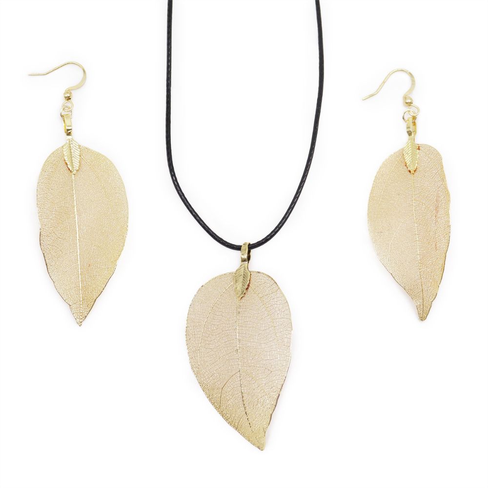 Necklace & Earring Leaf Gift Set