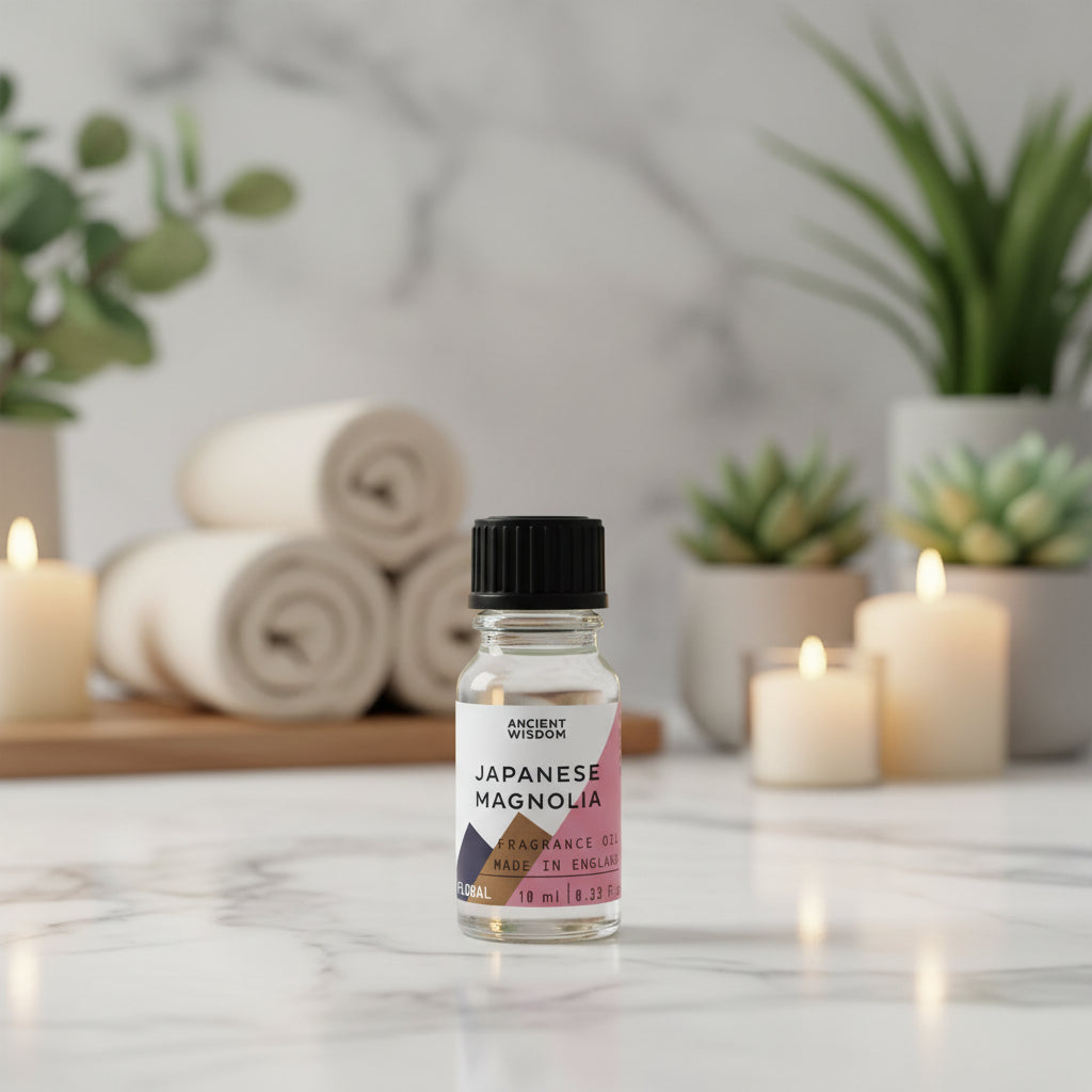 A 10ml bottle of 'LILAC' fragrance oil by Ancient Wisdom