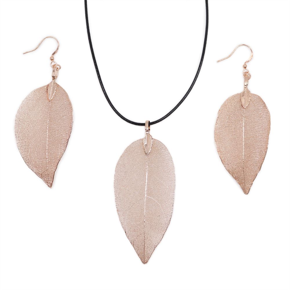 Necklace & Earring Leaf Gift Set