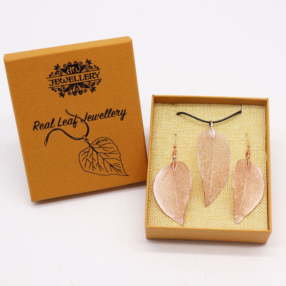 Necklace & Earring Leaf Gift Set