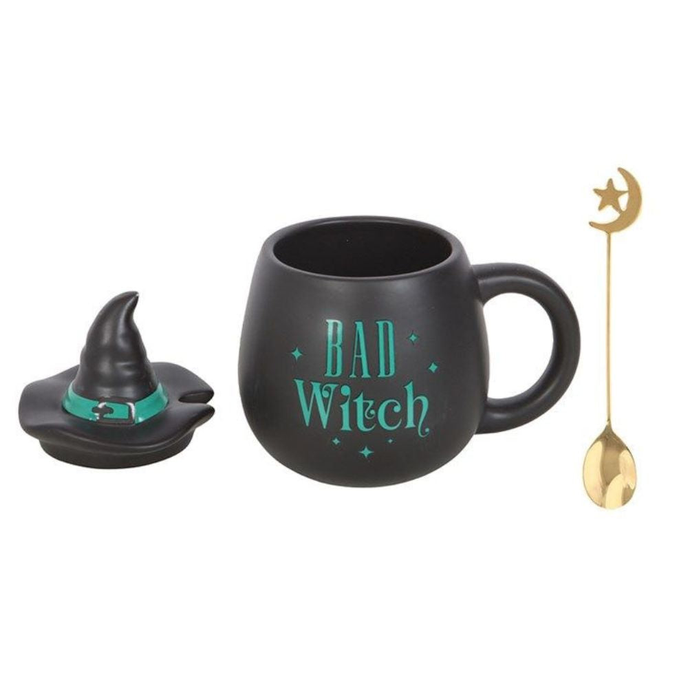 Good Witch / Bad Witch Ceramic Mug Set