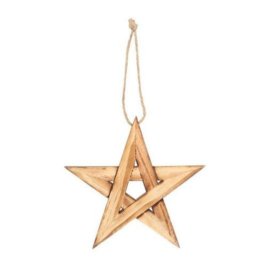 Wooden Pentagram Tree Decoration