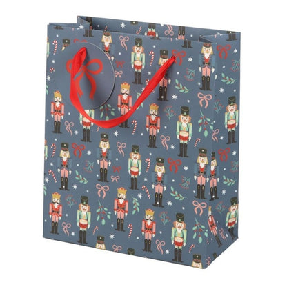 Blue Nutcracker Print Gift Bag