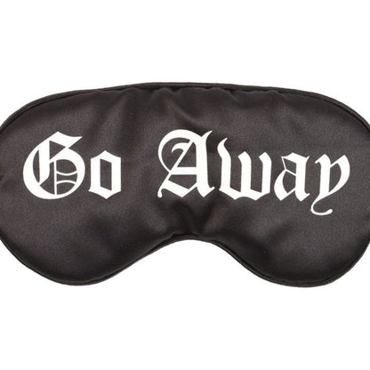 Gothic Satin Sleep Mask - 'Go Away'
