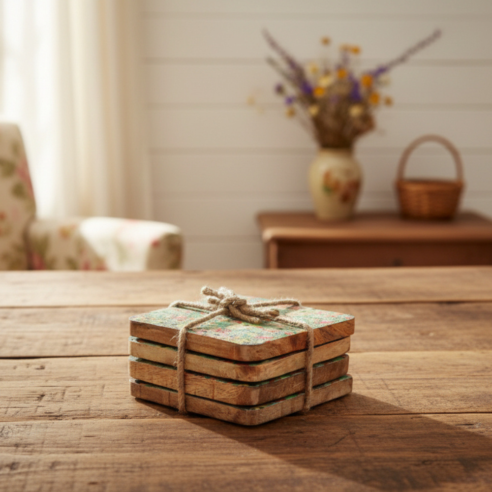 Mediterranean Tile Coaster Gift Set