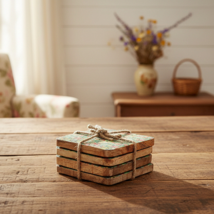 Mediterranean Tile Coaster Gift Set