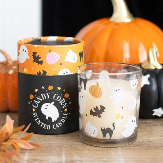 Trick-or-Treat Candy Corn Candle