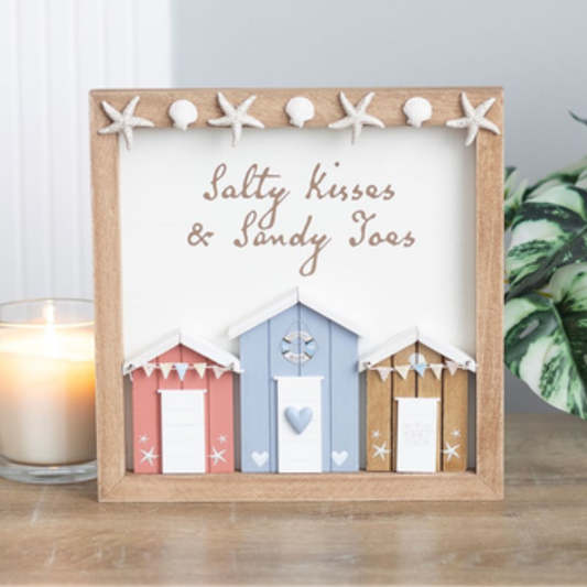 3D Shell Beach Hut Plaque