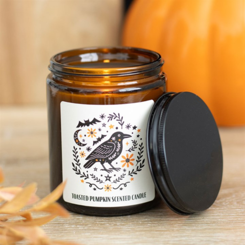 Frightful Folk Apothecary Candle – Moth, Cat & Raven