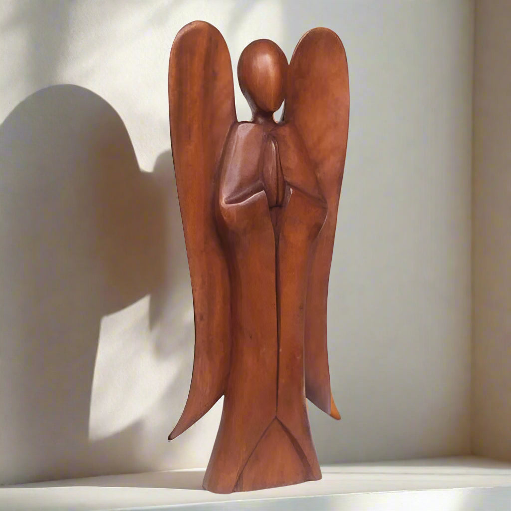 Natural Acacia Wood Angel