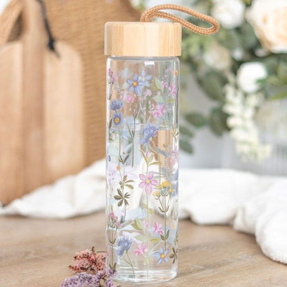 Glass and Bamboo Water Bottle