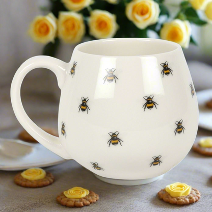 Bee Print Rounded Mug