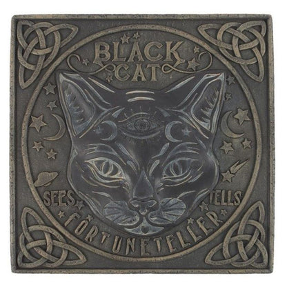 Black Cat Fortune Teller Sign