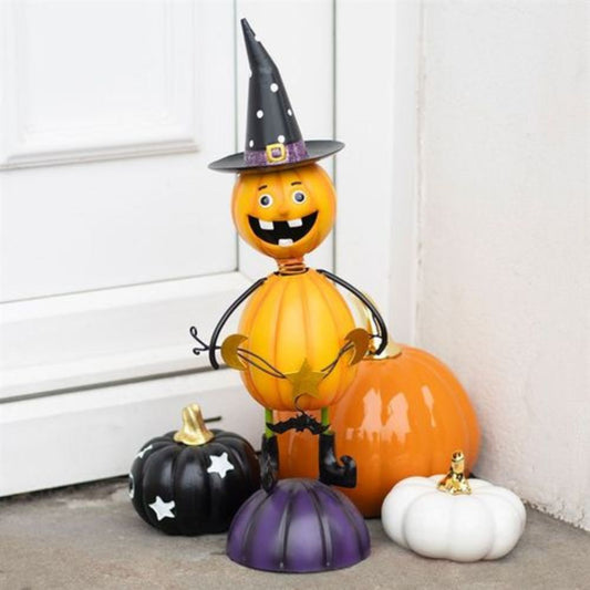 Vintage style Pumpkin Man Metal Decoration