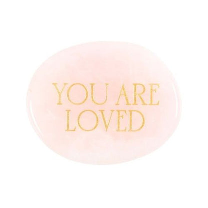 'You Are Loved Rose'  Palm Stone