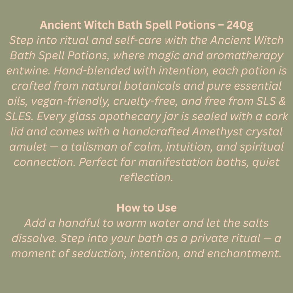 Ancient Witch Bath Spell Potions