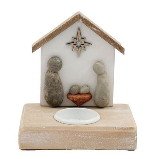 Pebble Nativity T-light holder