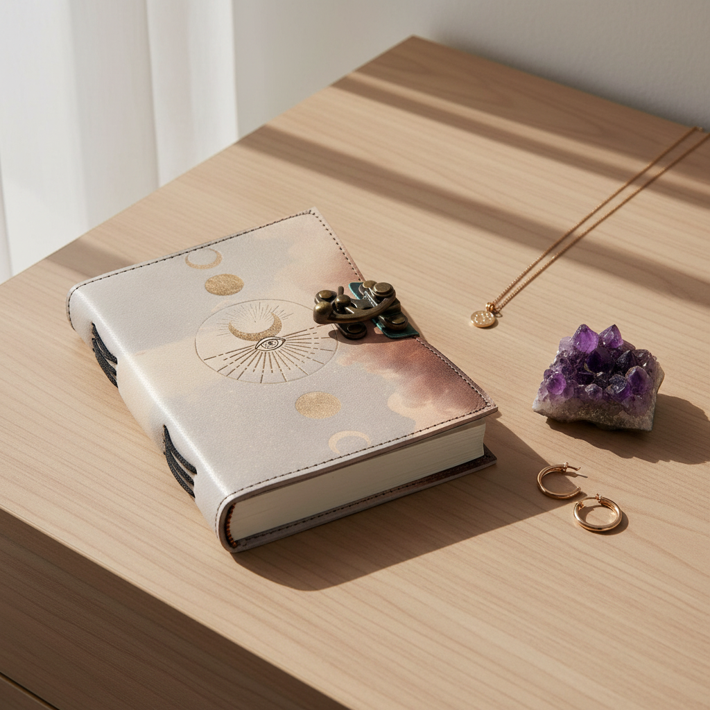 Hand Made Moon Phase Leather Journal