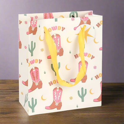 Cowboy Boot Print Gift Bag