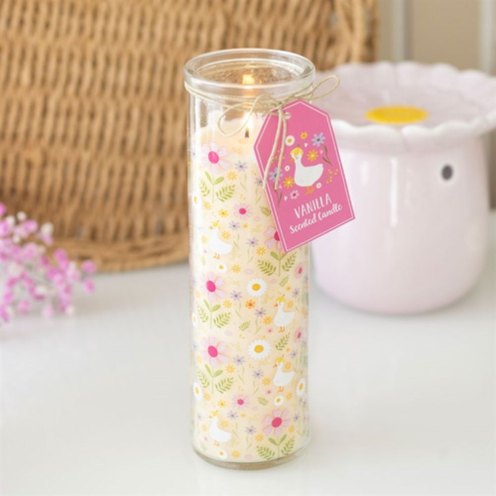 Daisy & Duck Print Vanilla Tube Candle
