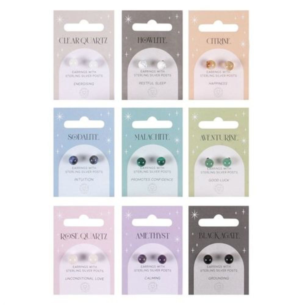 Semi Precious Crystal Earrings