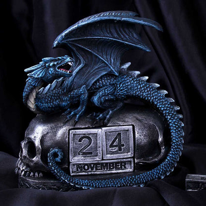 Blue Dragon and Skulls Gothic Calendar