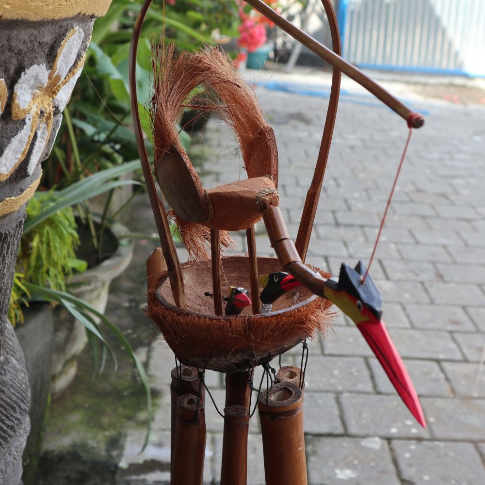 Bamboo Windchime - Nesting Birds