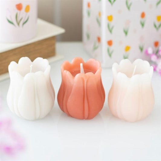 Set of 3 Tulip Shaped Candles