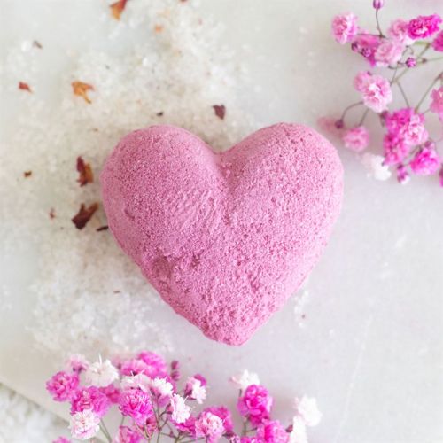 Heart-Shaped Cherry Bath Bomb