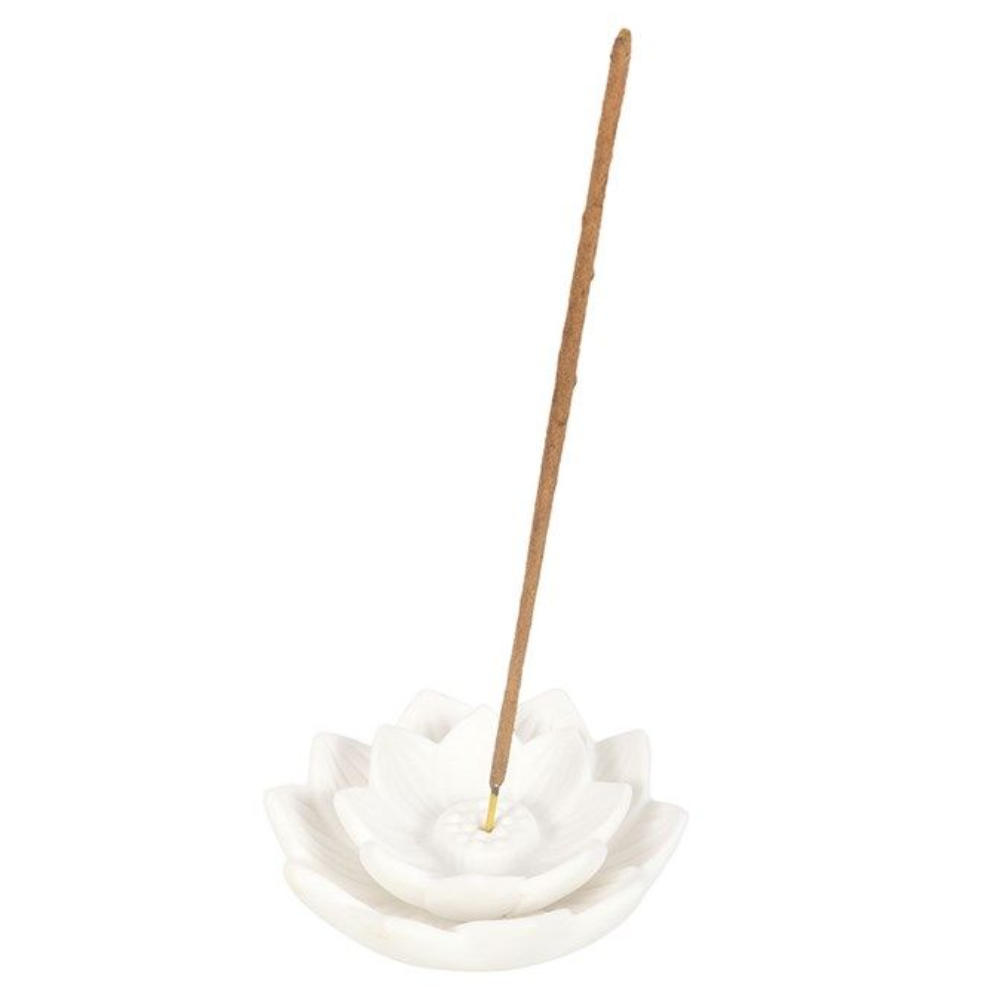 White Lotus Flower Incense Stick Holder