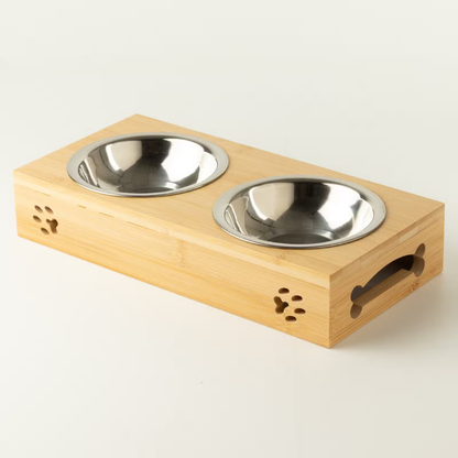PAW Double Stainless Steel Pet Bowls