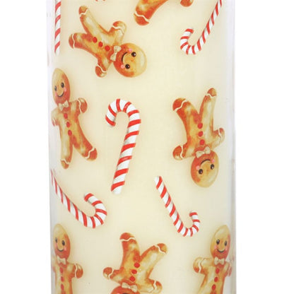 Candy Cane Warm Gingerbread Tube Candle