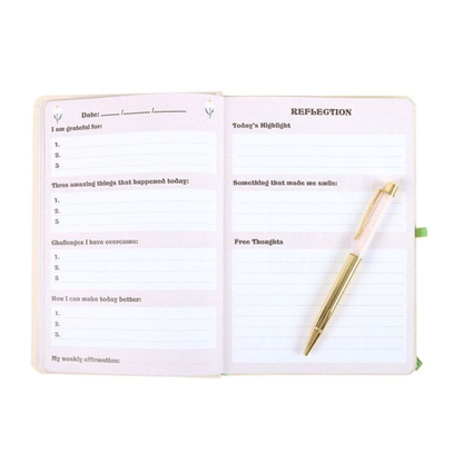 A5 Notebook with Rose Quartz Pen