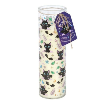 Lavender-Scented Black Cat Tube Candle