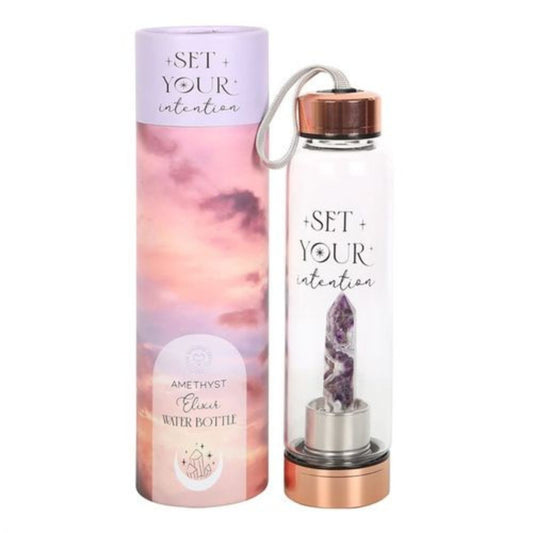 Set Your Intention Glass Water Bottle