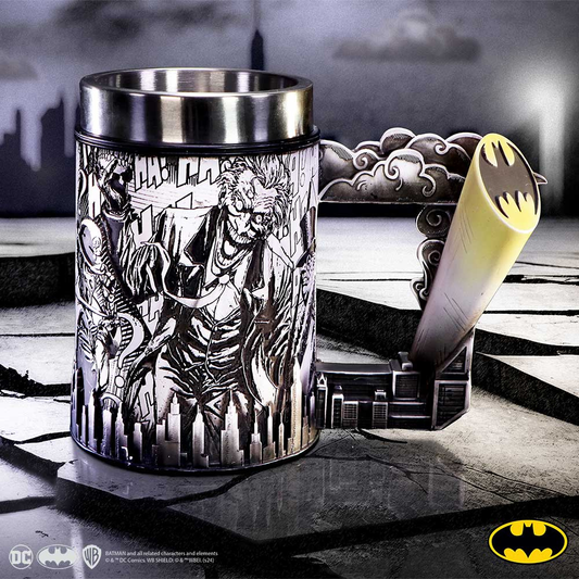 Super villain comic strip art, tankard