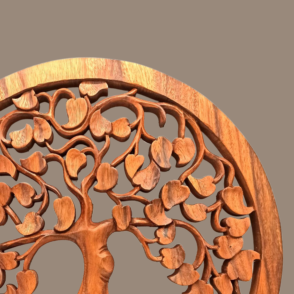 Hand carved 'Tree of Life' Wooden Panel