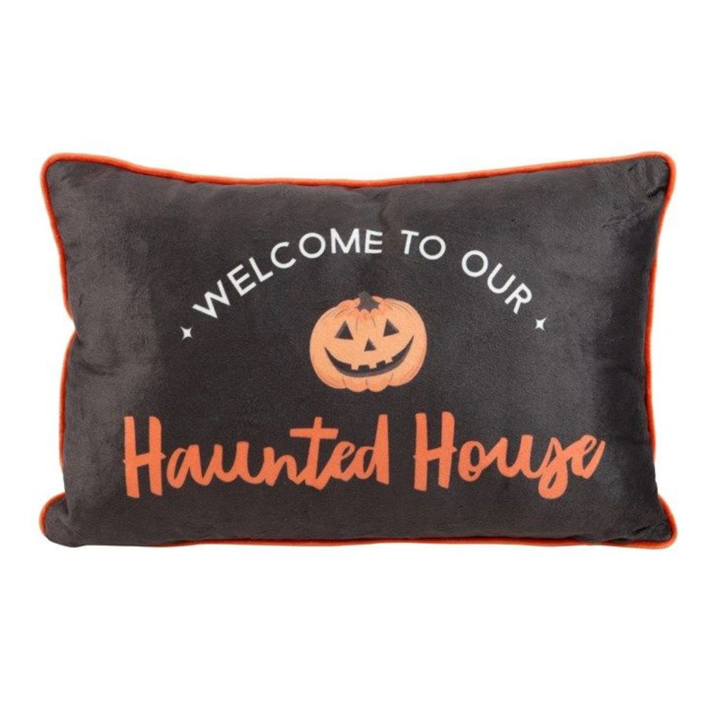 Cushion ‘Welcome to Our Haunted House’