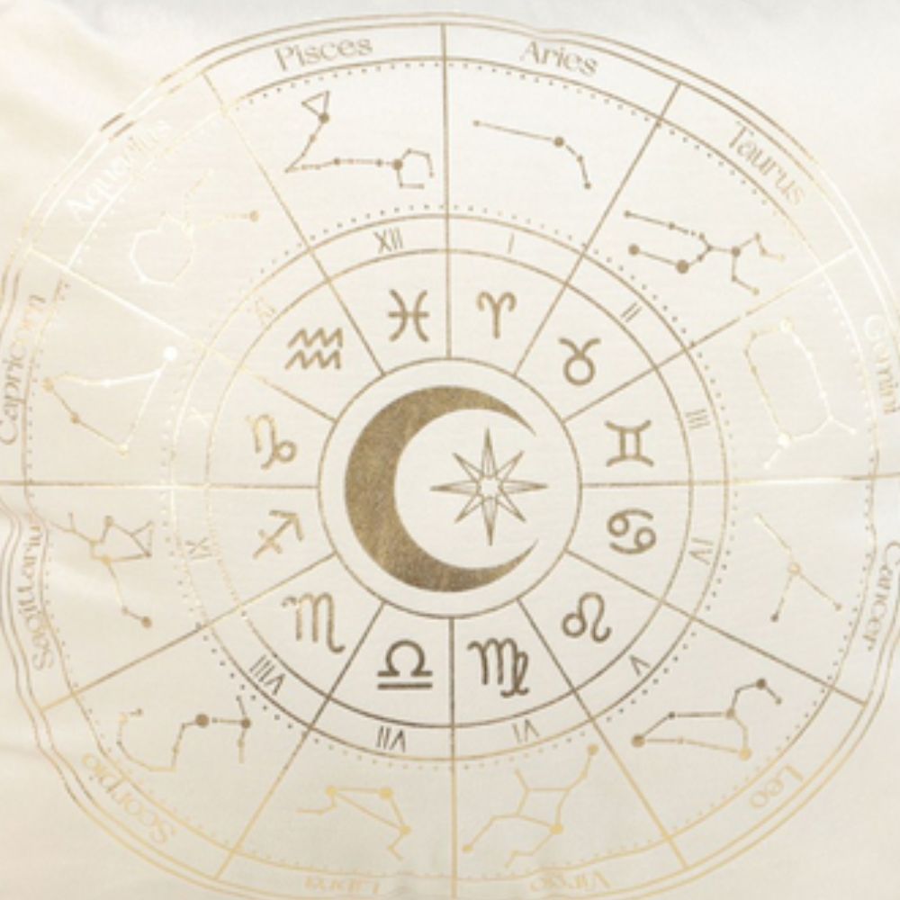 Astrology wheel cushion