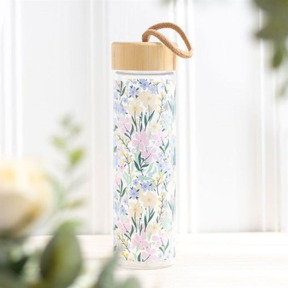 Glass and Bamboo Water Bottle