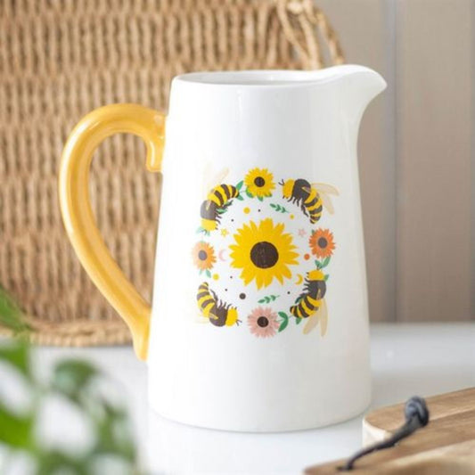 Summer Bee Ceramic Flower Jug