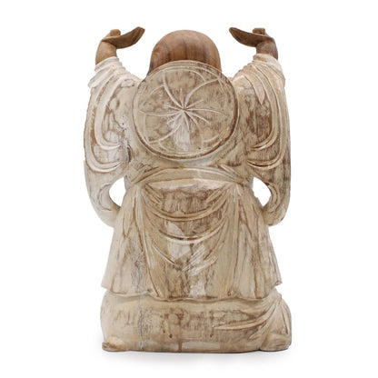 Happy Buddha Wooden Statue