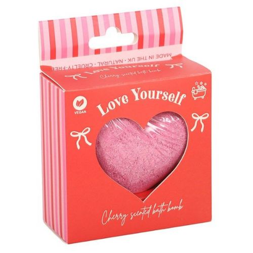 Heart-Shaped Cherry Bath Bomb