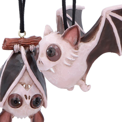 Sneak & Peek Halloween Bat Hanging Ornaments – Set of 2