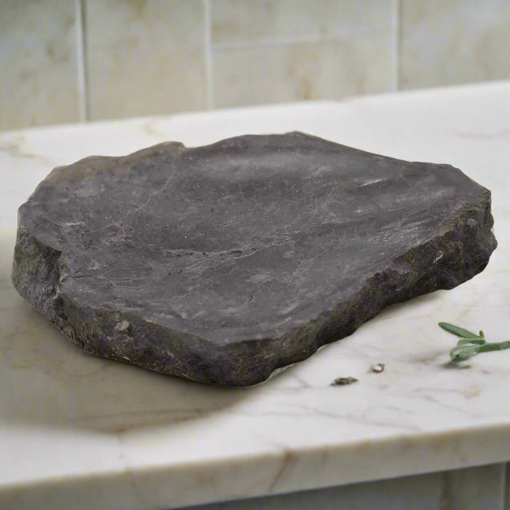 Natural Grey Marble Soap Dish