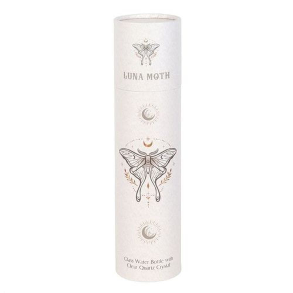 Glass Water Bottle - Luna Moth