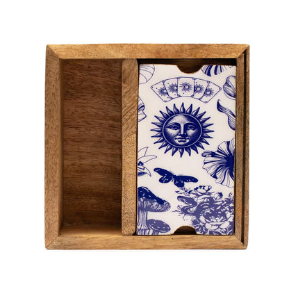 Two-Section Tarot Box with Daily Card Holder