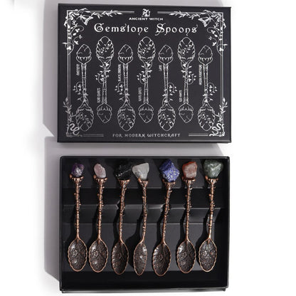 Ancient Witch Gemstone Spoons Gift Set