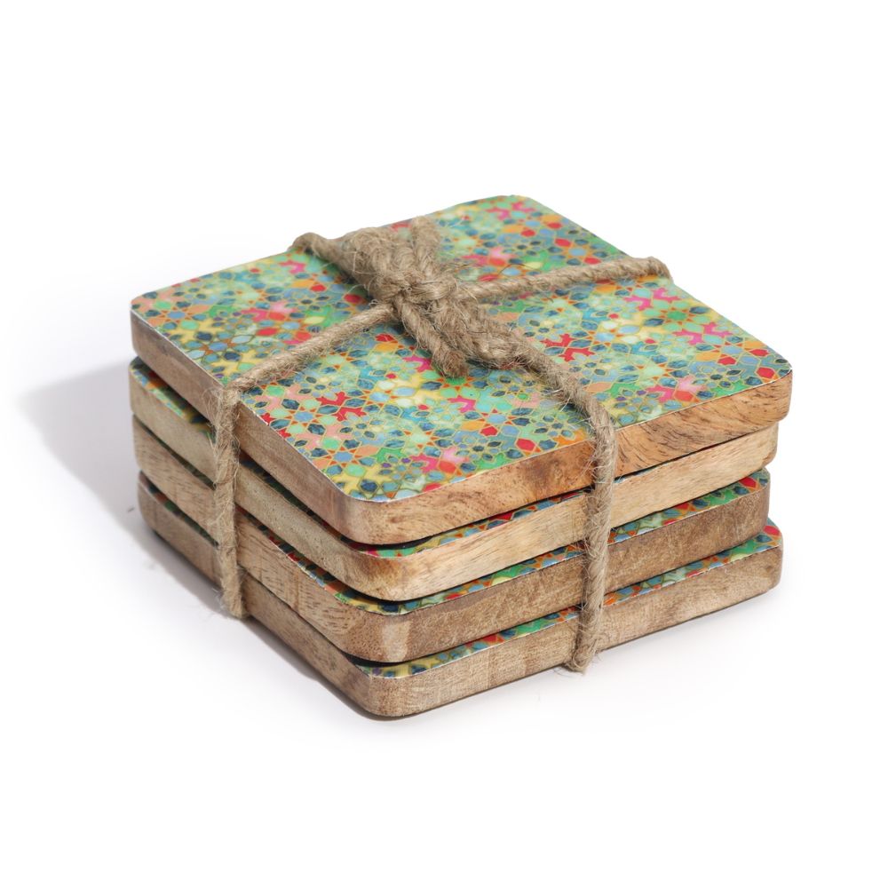 Mediterranean Tile Coaster Gift Set